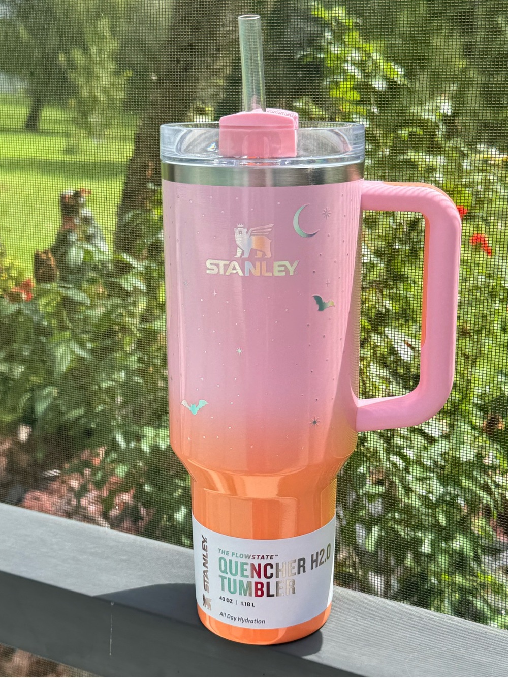 Stanley Halloween Ombre Pink Orange Spellcast 40 oz Quencher H2.0 Tumbler